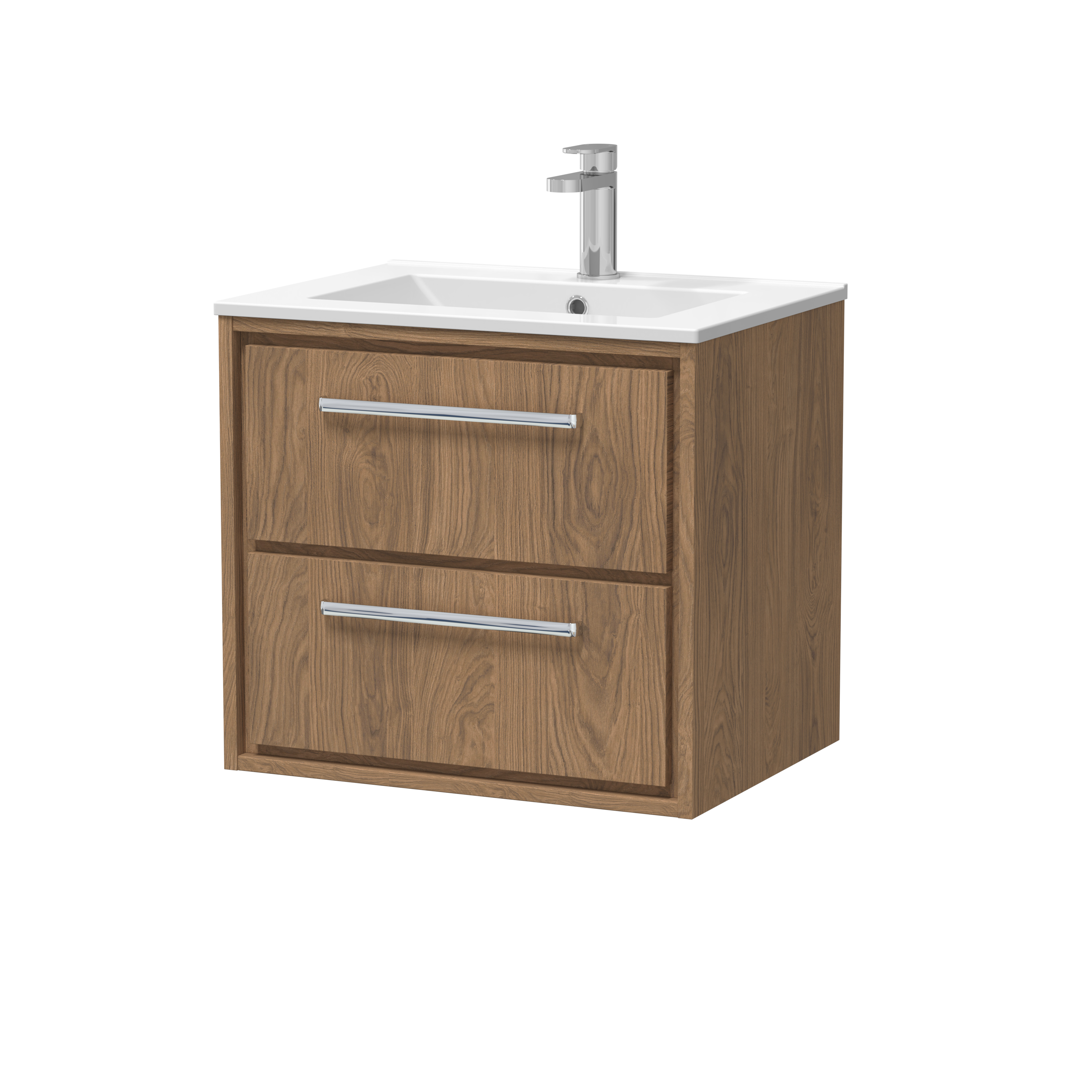 600mm Wall Hung 2-Drawer Vanity with Basin - 1 Tap Hole