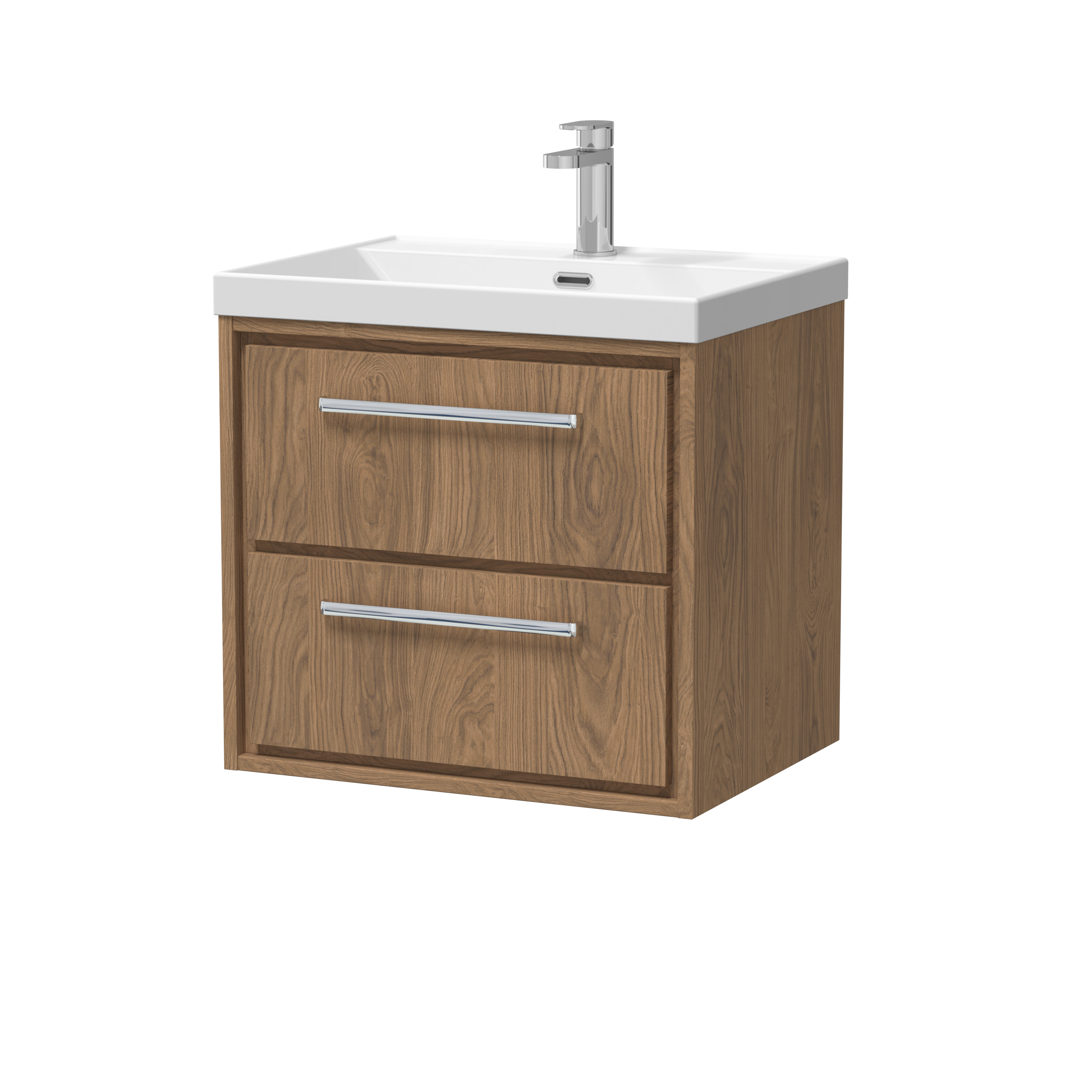 600mm Wall Hung 2-Drawer Vanity with Basin - 1 Tap Hole