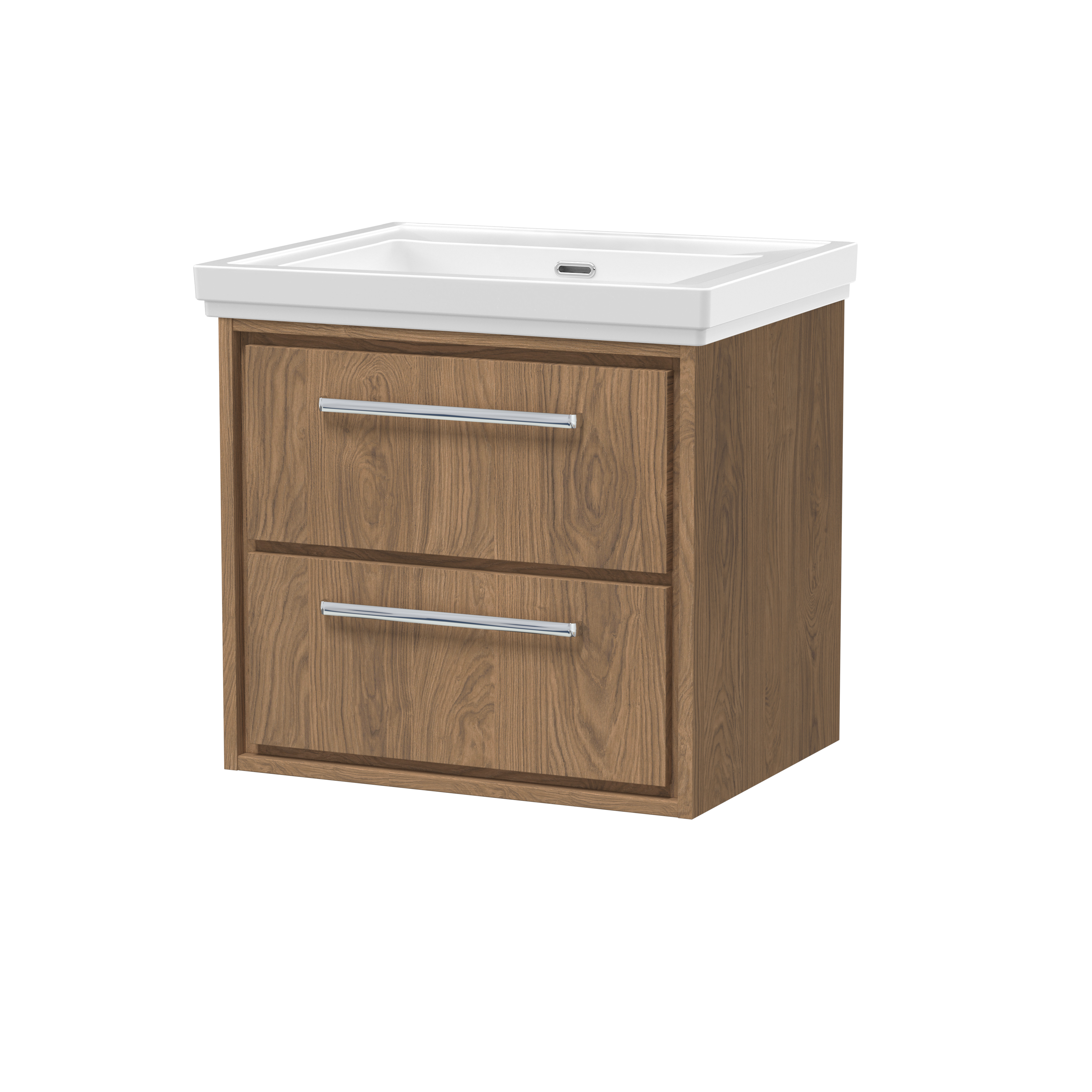 600mm Wall Hung 2-Drawer Vanity with Basin - 0 Tap Hole