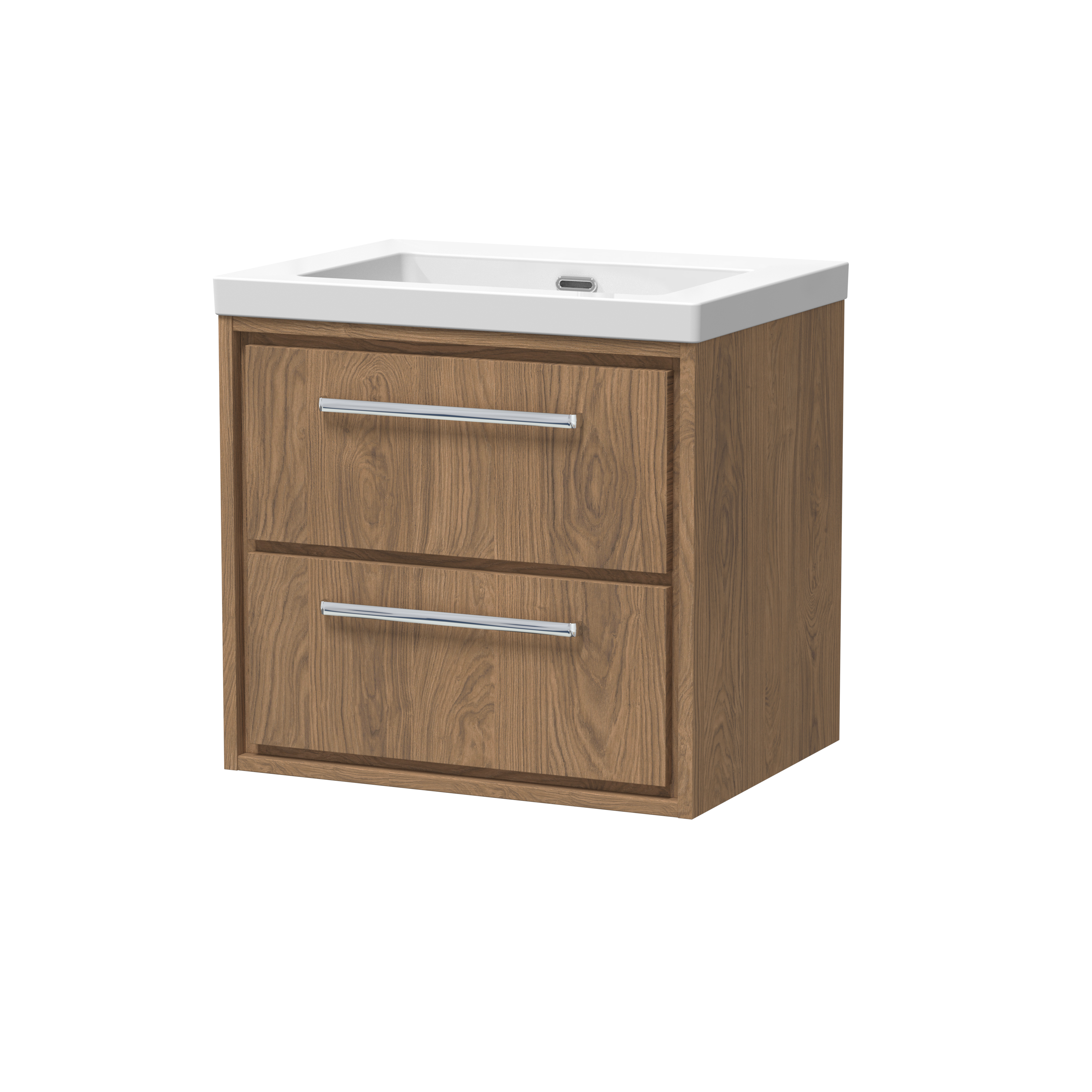 600mm Wall Hung 2-Drawer Vanity with Basin - 0 Tap Hole