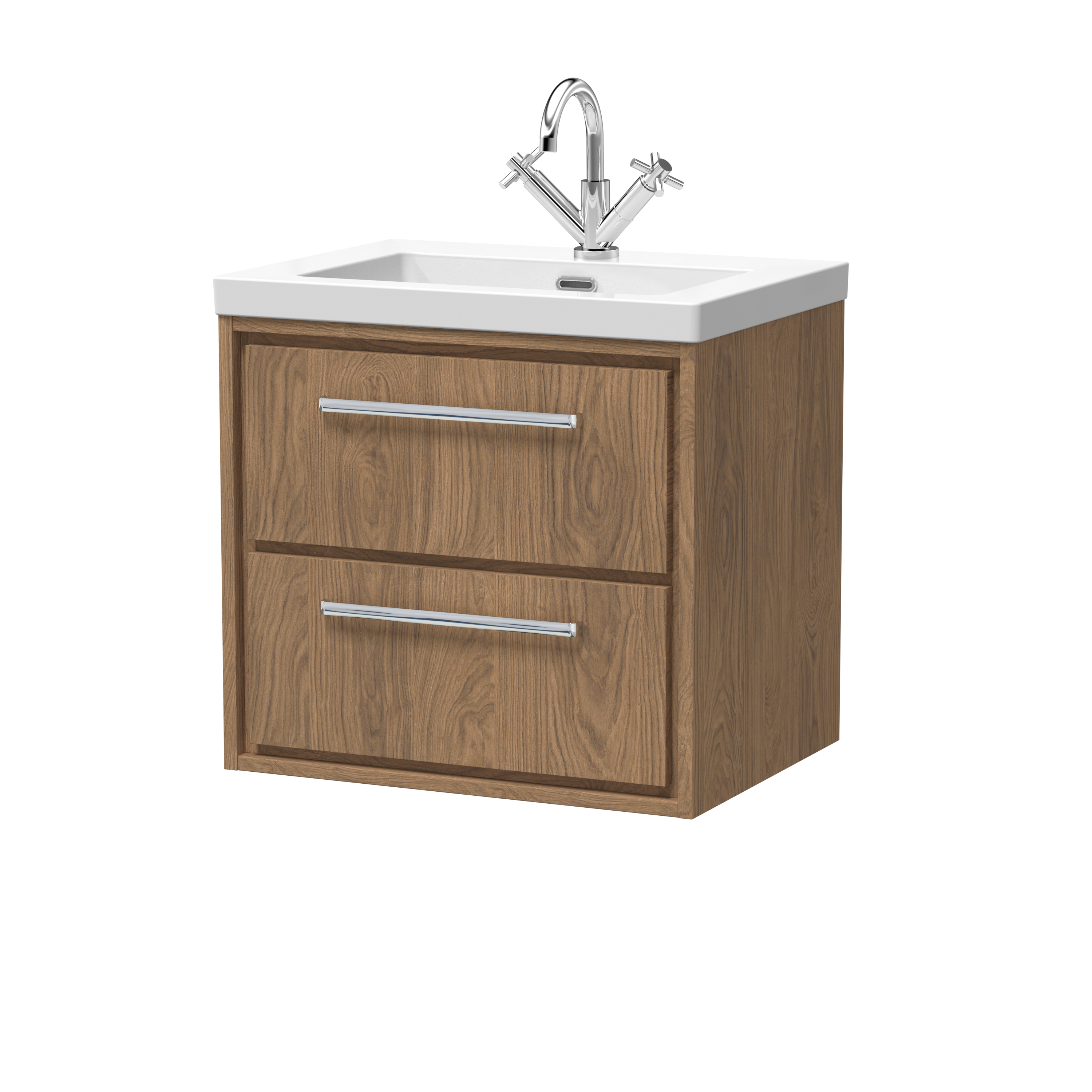 600mm Wall Hung 2-Drawer Vanity with Basin - 1 Tap Hole