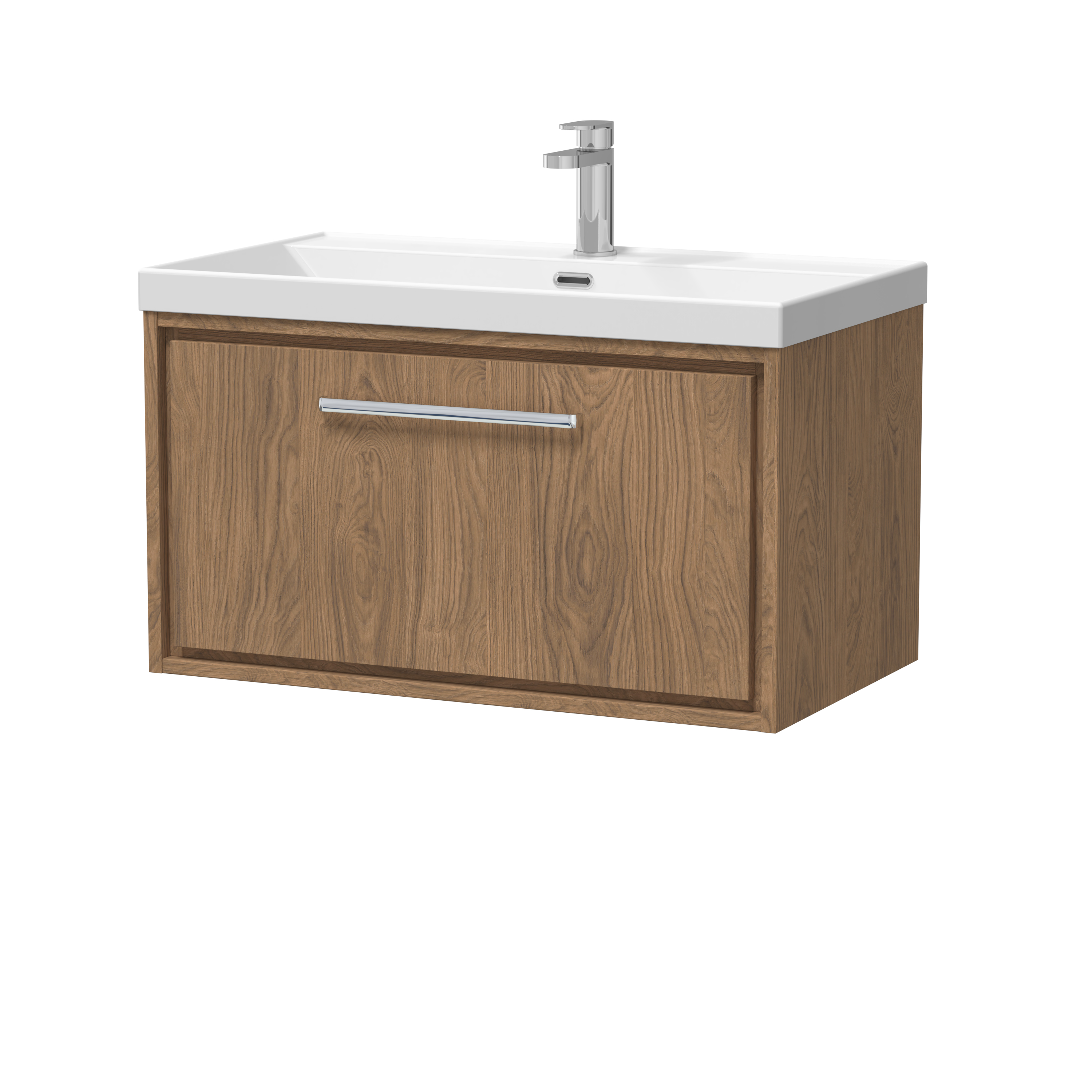 800mm Wall Hung Single Drawer Vanity with Basin - 1 Tap Hole