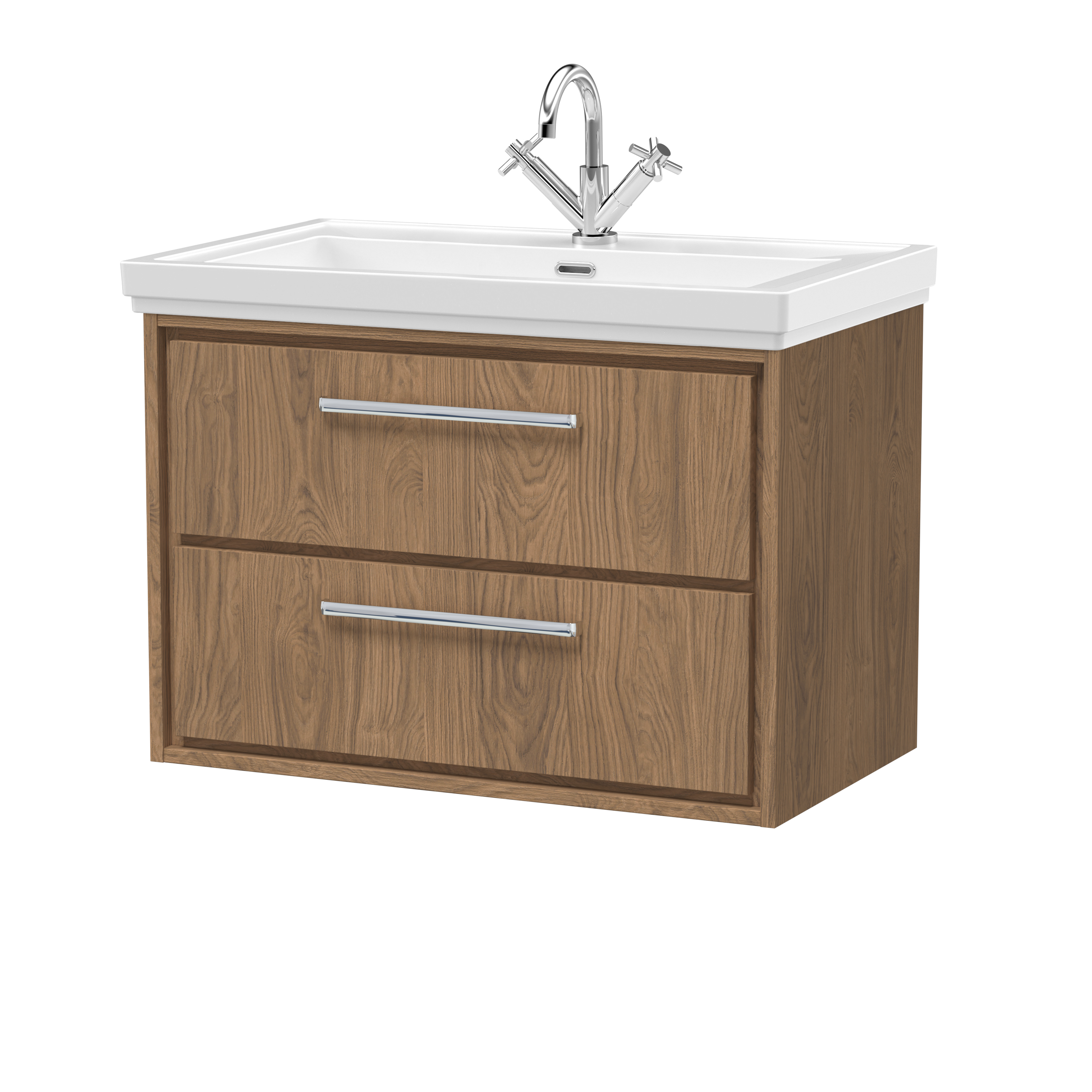 800mm Wall Hung 2-Drawer Vanity with Basin - 1 Tap Hole