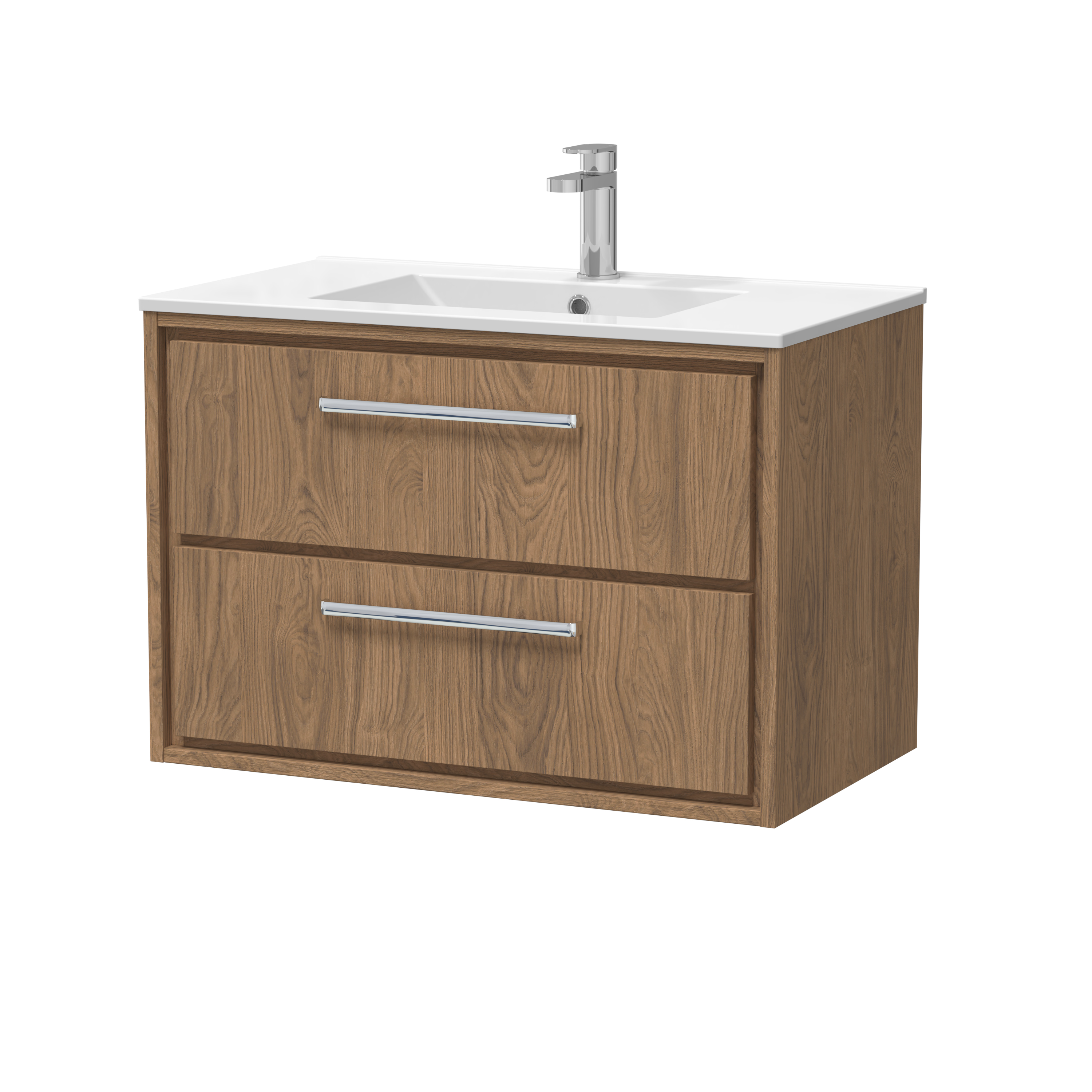 800mm Wall Hung 2-Drawer Vanity with Basin - 1 Tap Hole