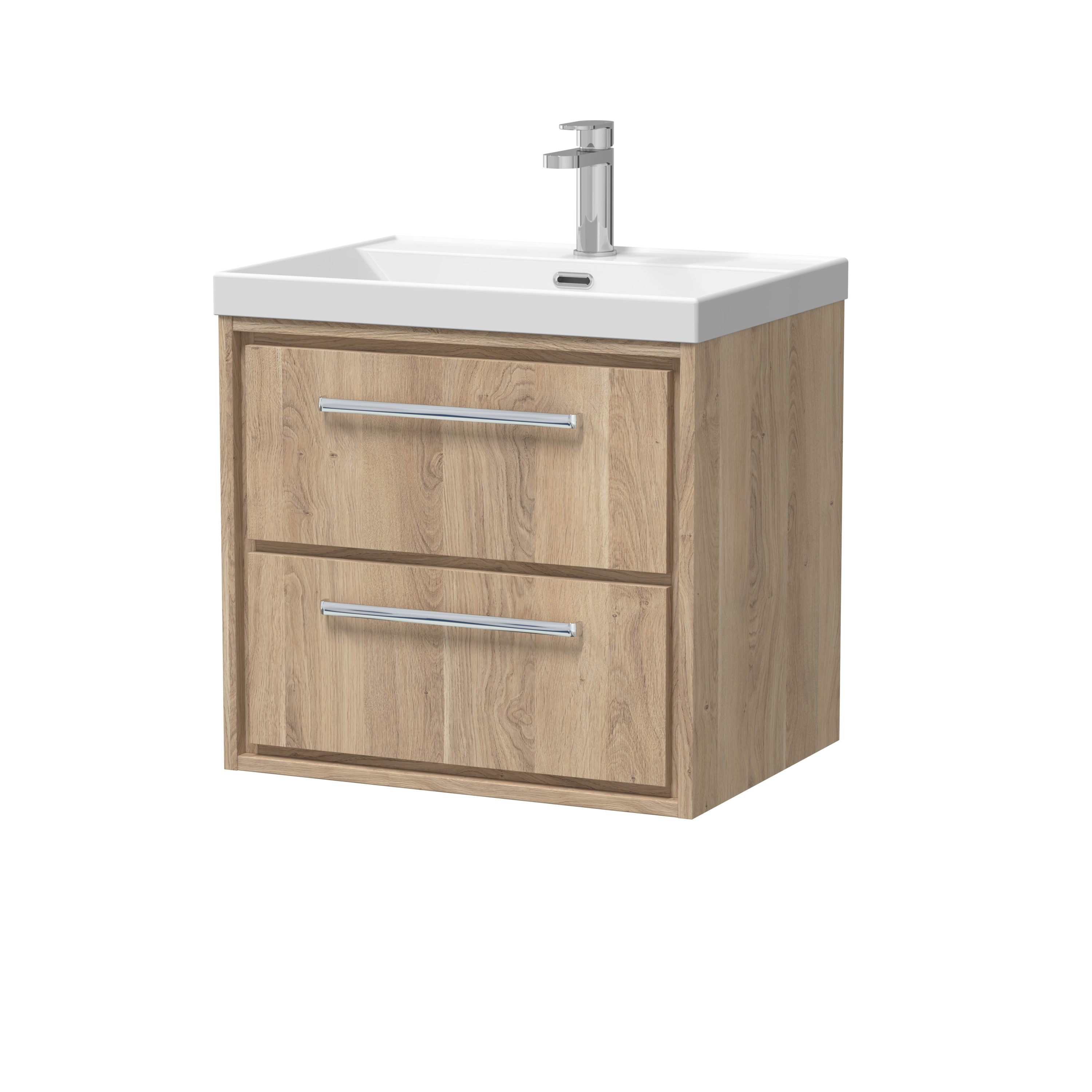 600mm Wall Hung 2-Drawer Vanity with Basin - 1 Tap Hole