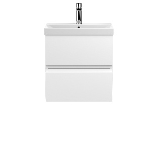 500mm Wall Hung 2-Drawer Vanity Unit & Basin 3