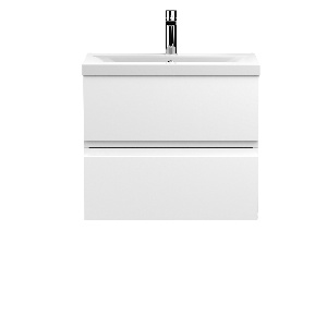 600mm Wall Hung 2-Drawer Vanity Unit & Basin 1