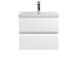 600mm Wall Hung 2-Drawer Vanity Unit & Basin 3