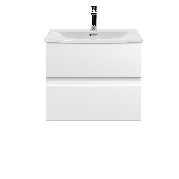 600mm Wall Hung 2 Drawer Vanity Unit & Basin 4