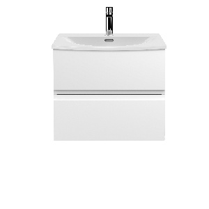 600mm Wall Hung 2 Drawer Vanity Unit & Basin 4