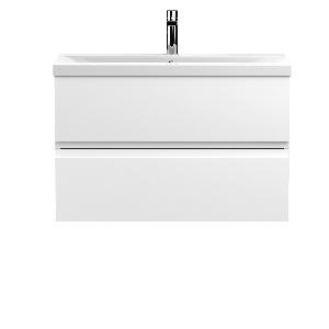 800mm Wall Hung 2-Drawer Vanity Unit & Basin 1