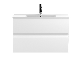 800mm Wall Hung 2-Drawer Vanity Unit & Basin 2