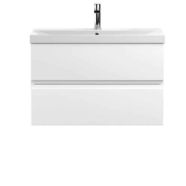 800mm Wall Hung 2-Drawer Vanity Unit & Basin 3