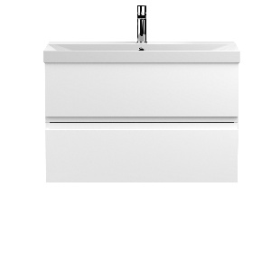 800mm Wall Hung 2-Drawer Vanity Unit & Basin 3