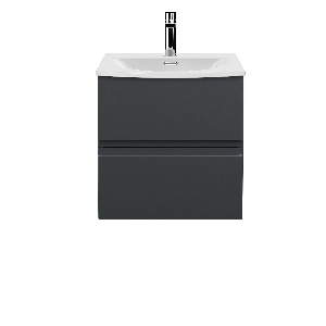 500mm Wall Hung 2 Drawer Vanity & Basin 4