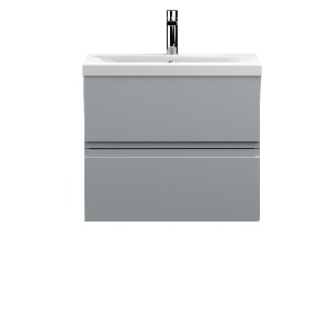 600mm Wall Hung 2-Drawer Vanity Unit & Basin 1