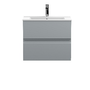 600mm Wall Hung 2-Drawer Vanity Unit & Basin 2