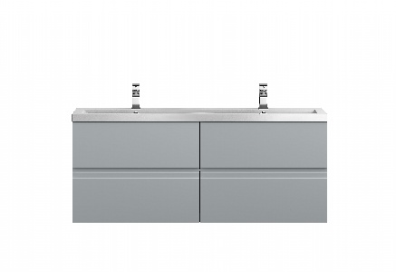 1200 Wall Hung 4 Drawer Vanity & Double Basin