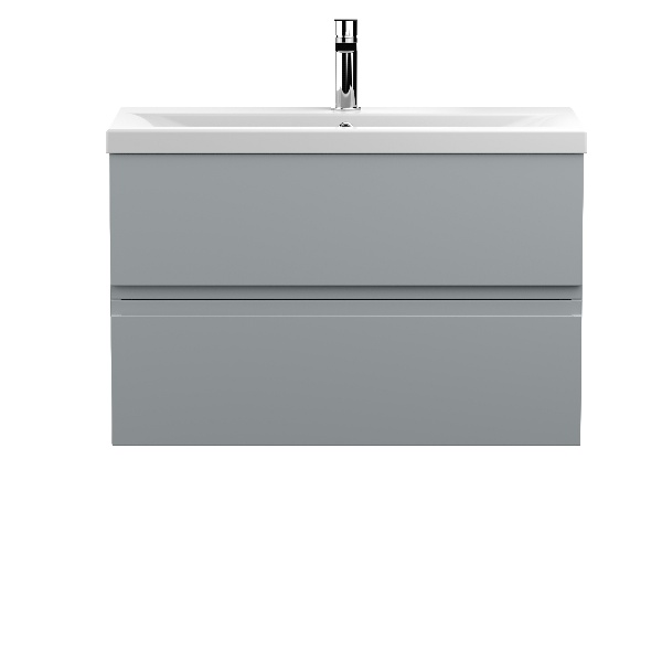 800mm Wall Hung 2-Drawer Vanity Unit & Basin 1