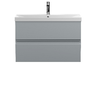 800mm Wall Hung 2-Drawer Vanity Unit & Basin 3