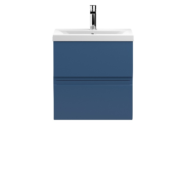 500mm Wall Hung 2-Drawer Vanity Unit & Basin 1