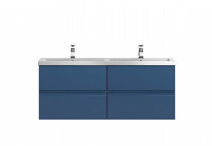 1200 Wall Hung 4 Drawer Vanity & Double Basin