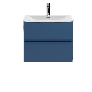 600mm Wall Hung 2 Drawer Vanity Unit & Basin 4