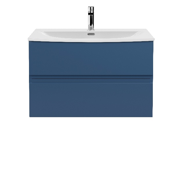 800mm Wall Hung 2 Drawer Vanity Unit & Basin 4