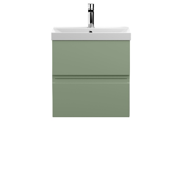 500mm Wall Hung 2 Drawer Unit & Basin 3