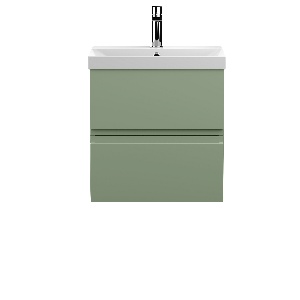 500mm Wall Hung 2 Drawer Unit & Basin 3