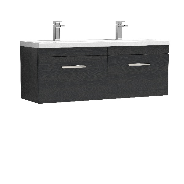 1200mm Wall Hung Cabinet With Double Ceramic Basin