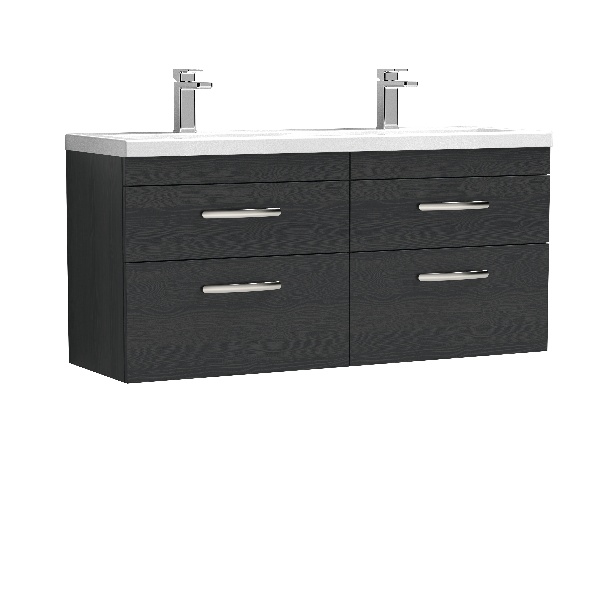 1200mm Wall Hung Cabinet With Double Ceramic Basin