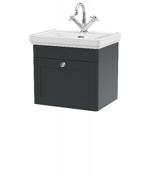 500mm Wall Hung 1-Drawer Vanity & Basin 1TH