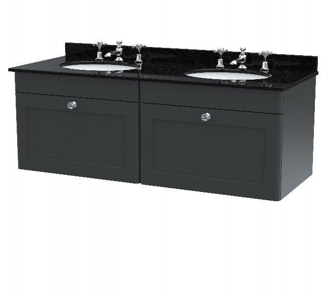 1200mm Wall Hung 2 Drawer Vanity & Marble Top