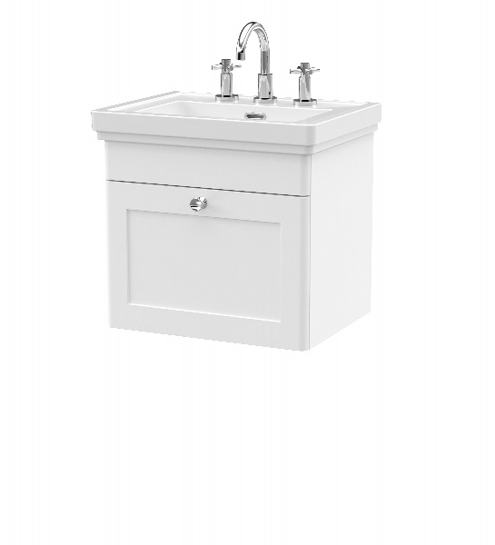 500mm Wall Hung 1-Drawer Vanity & Basin 3TH