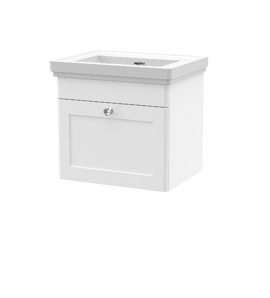 500mm Wall Hung 1 Drawer Vanity & Basin 0TH