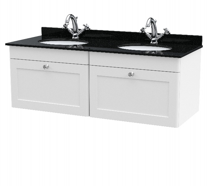 1200mm Wall Hung 2 Drawer Vanity & Marble Top