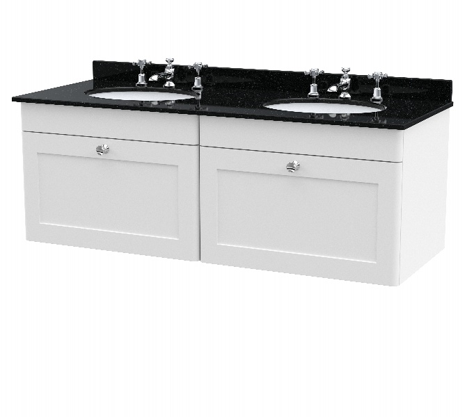 1200mm Wall Hung 2 Drawer Vanity & Marble Top