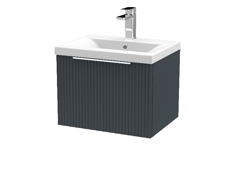 500mm Wall Hung Single Drawer Vanity & Basin 1