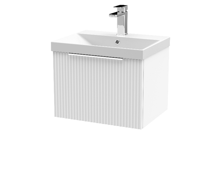 500mm Wall Hung Single Drawer Vanity & Basin 3