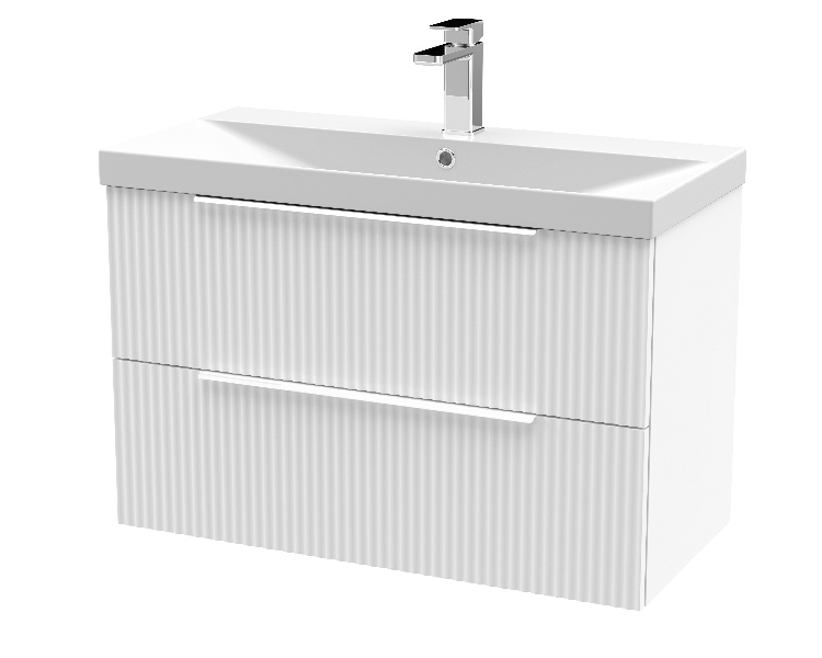 800mm Wall Hung 2 Drawer Vanity & Basin 3