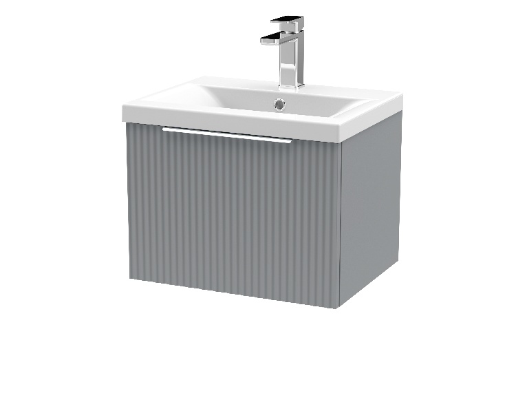 500mm Wall Hung Single Drawer Vanity & Basin 1