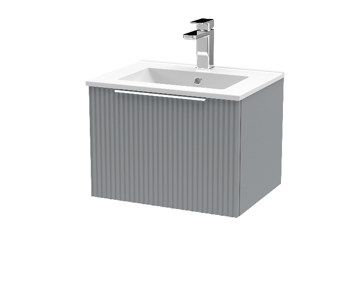 500mm Wall Hung Single Drawer Vanity & Basin 2