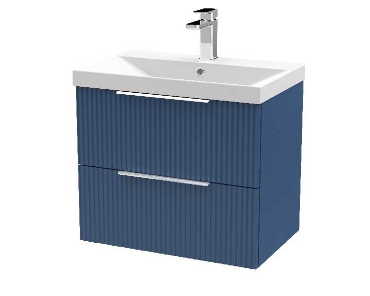 600mm Wall Hung 2 Drawer Vanity & Basin 3