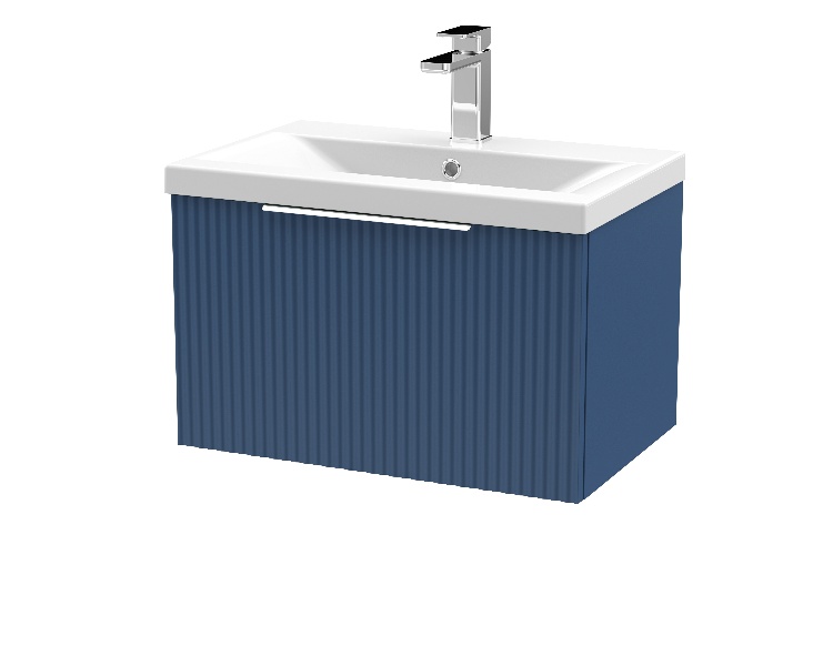 600mm Wall Hung Single Drawer Vanity & Basin 1