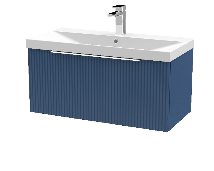 800mm Wall Hung Single Drawer Vanity & Basin 3