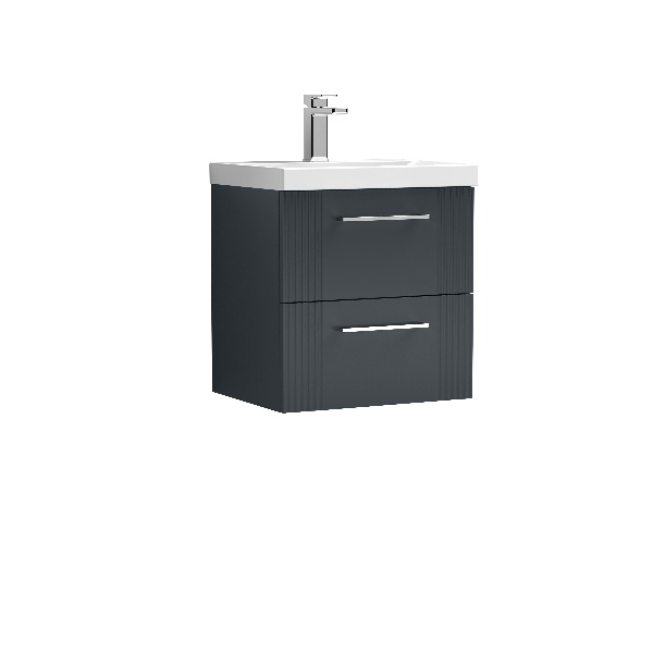 500mm Wall Hung 2 Drawer Vanity & Basin 1