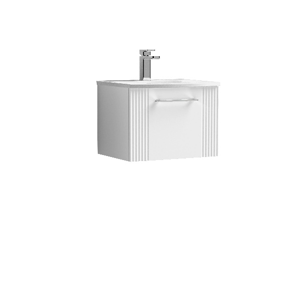 500mm Wall Hung Single Drawer Vanity & Basin 4