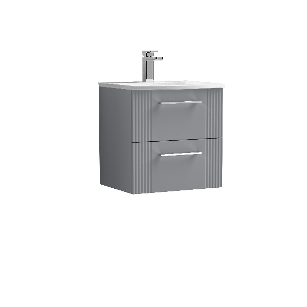 500mm Wall Hung 2 Drawer Vanity & Basin 4