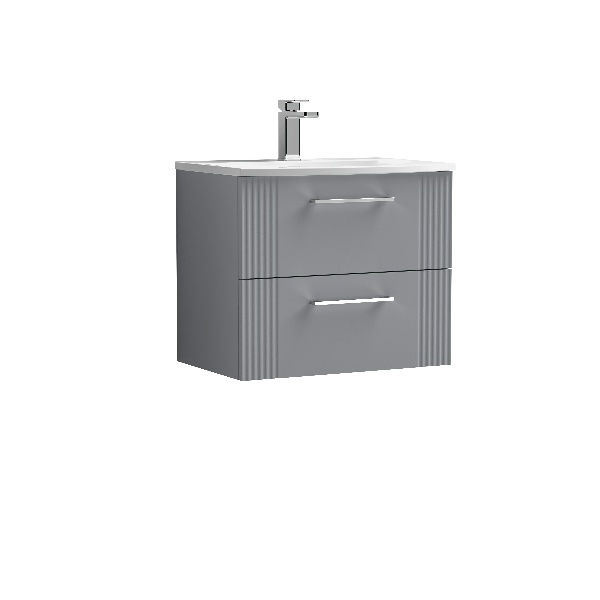 600mm Wall Hung 2 Drawer Vanity & Basin 4